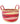 Shades of Red Triangle Design Double Handle Bolga Basket