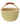 Bolga Basket 18" - Forest Green and Natural Checked
