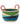 Bolga Basket 18" Double Handle - Blue Triangle Design