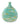 Lidded Gourd Basket - Aqua, White & Yellow